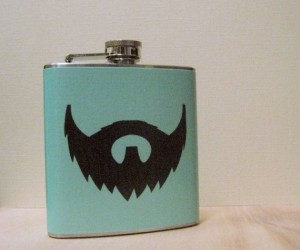 A perfect gift for the man drunk on facial hair, this 6oz Stainless Steel Flask has a...