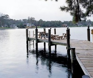 This vacation home on Crystal Lake, in Virginia Beach, Virginia.   Designed in 1953,