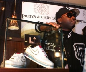 Nike Air Force One &ldquo;So Cals,&rdquo; worth an estimated $50,000 were presented to hip-ho...