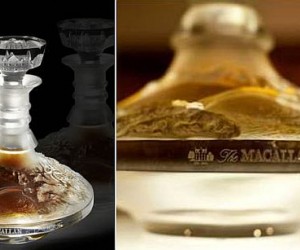 a 64-year-old Macallan single-malt whisky bottled in a unique Lalique crystal decante...