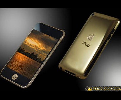 The main navigation buttons has 28 diamonds of the same quality set in 16 grams of gold all of which surround its glorious single diamond which is 2 ct. The total weight of diamonds on the iPod is a huge 75ct. 