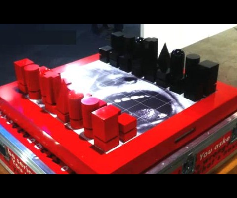 If you are looking for an exclusive chess set that could tempt anyone to plan a move, you might want to consider Barbara Kruger�s talking chess set. Priced at $30,000, this chess set is hand-built using three integrated computers and 96 microprocessors. The pieces have the ability to talk interactively as players make their moves.