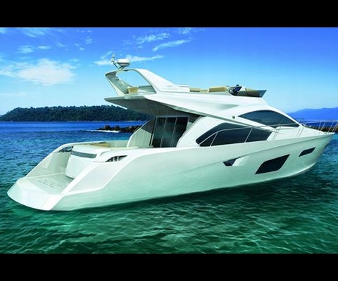 An upshot of a collaboration between Brazil-based luxury yacht maker Intermarine and BMW Group�s DesignworksUSA, the Intermarine 55 is an incredible yacht that draws inspiration from modern architecture and automotive surfacing. The 57-foot-long luxury yacht has a flat spot in the stern that doubles as a landing pad for Jet Skis or dinghies