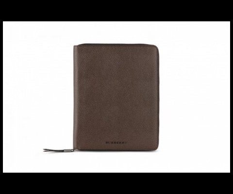 The case is designed to protect the Ipad and provide a stand when the device is in use. The interior is a snuggly leather and even has a flap for holding papers.

The Burberry Grainy Leather iPad cover retails for $450. They have got it bright Military Red and in Chocolate brown