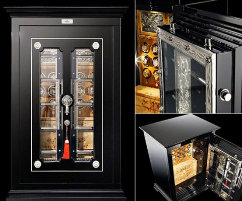 With 'The Skeleton', Dottling has restored a 120-year-old masterpiece, a rare example of Prussian forged art from this time period and has augmented it with hi-tech features to make it a one-off piece for one of its wealthy US clients. The euro 250,000 ($341,326) project started 18 months ago for a US watch collector who wanted to show off his luxury watches in style rather than stashing them away in a closed vault.