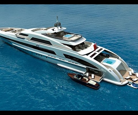 Heesen 65m yachts exterior was designed by Omega Architects, and the yacht features space for up to 12 guests in six beautiful cabins and can accommodate a crew of 13. The superyacht features a duplex beach club located aft on the main and lower decks with a 10 square meter side balcony on the port side and 22 square meter swimming pool platform.