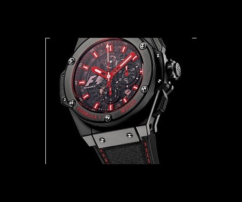Luxury watchmaker Huboldt has just released a special edition chronograph that features a mysterious 'F1 Red' hue to it, thanks to the addition of a special sapphire coating, among the whole gems strewn on the watches face.