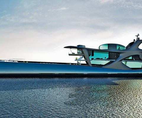 Belgian design firm Puresang has unveiled a 328-foot yacht concept that features three levels of glass-surrounded living space rising above a hull shaped like the whale for which the vessel is named. 