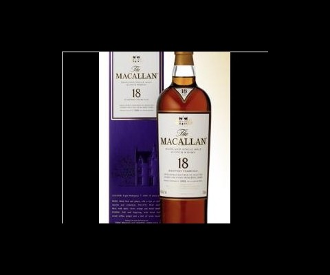 The distillery-bottled Macallan 18 Year comes in an impressive, almost glittering purple box (so, there is no holiday wrapping involved!). But the real treat is what�s on the inside.

This refined and elegant Scotch has hints of honey and caramel with touches of smoke. You can taste that sherry wood with every sip.