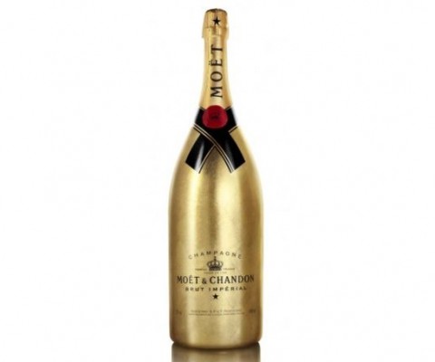 Ready for Christmas, Moet has released a limited edition gold leaf jeroboam bottle of their premiere champagne.