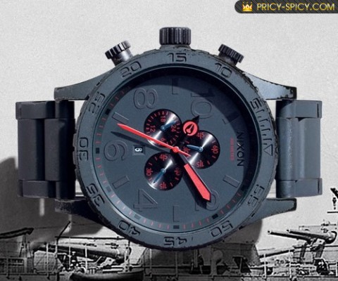 Nixon, California watchmaker showcases the Gunship watch edition. 