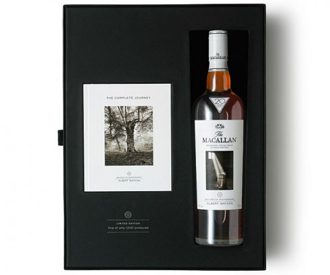 In 2009, Scotch whisky maker the Macallan launched its Masters of Photography Collection, the first release of which comprised bottles with labels showcasing prints from internationally renowned photographer Rankin. The second limited-edition release from that series, which arrived stateside in January, features labels courtesy of Scottish photographer Albert Watson and a 20-year-old single malt aged in sherry oak barrels. Each label highlights a photo that Watson took while following a young couple from the oak forests of Spain to the distillery in Scotland's Speyside region the same journey taken by the Macallan's barrel wood. 