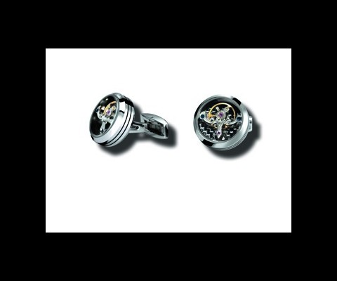 The particularly robust TF Est. 1968 cuff links are air and watertight and resistant to shocks and aggressions of all kinds . Each pair of cufflinks is individually numbered. The diameter of the case holding the balance wheel is a reasonable 20 mm, while the weight is 24 grams or slightly less than an ounce
