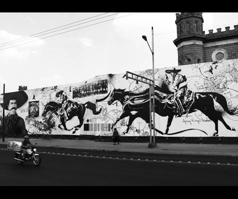 French artist WK Interact took on his largest project to date, a massive mural in Mexico City that covers an astonishing 200 meters in length at 7 meters high. Overall, the image is pretty stunning, and seems to occupy the space quite naturally, despite it�s colossal size.